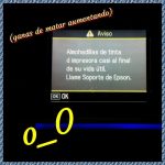Aviso en la pantalla de Epson Stylus Color PX710w